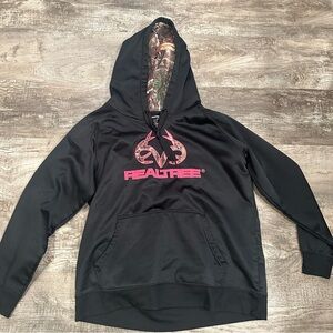 Realtree Black Hoodie with Pink‎ Graphic